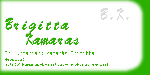 brigitta kamaras business card