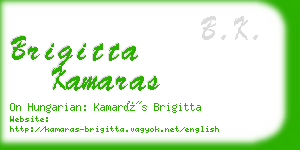 brigitta kamaras business card